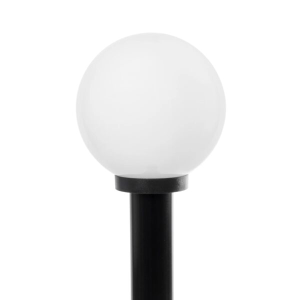 GLOBOSTAR® AGROS 61596 Φωτιστικό Κολωνάκι Κήπου με Ντουί 1 x E27 AC 220-240V Αδιάβροχο IP65 – Λευκό & Μάυρο – Μ20 x Π20 x Υ100cm