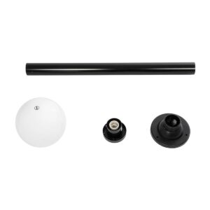 GLOBOSTAR® AGROS 61596 Φωτιστικό Κολωνάκι Κήπου με Ντουί 1 x E27 AC 220-240V Αδιάβροχο IP65 – Λευκό & Μάυρο – Μ20 x Π20 x Υ100cm