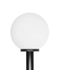 GLOBOSTAR® AGROS 61597 Φωτιστικό Κολωνάκι Κήπου με Ντουί 1 x E27 AC 220-240V Αδιάβροχο IP65 – Λευκό & Μάυρο – Μ30 x Π30 x Υ240cm