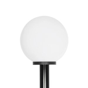 GLOBOSTAR® AGROS 61597 Φωτιστικό Κολωνάκι Κήπου με Ντουί 1 x E27 AC 220-240V Αδιάβροχο IP65 – Λευκό & Μάυρο – Μ30 x Π30 x Υ240cm