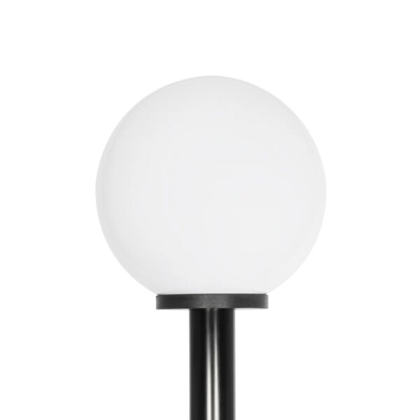 GLOBOSTAR® AGROS 61597 Φωτιστικό Κολωνάκι Κήπου με Ντουί 1 x E27 AC 220-240V Αδιάβροχο IP65 – Λευκό & Μάυρο – Μ30 x Π30 x Υ240cm