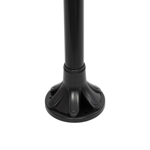 GLOBOSTAR® AGROS 61597 Φωτιστικό Κολωνάκι Κήπου με Ντουί 1 x E27 AC 220-240V Αδιάβροχο IP65 – Λευκό & Μάυρο – Μ30 x Π30 x Υ240cm