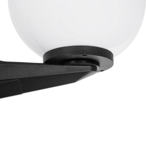 GLOBOSTAR® AGROS 61598 Φωτιστικό Κολωνάκι Κήπου με Ντουί 2 x E27 AC 220-240V Αδιάβροχο IP65 – Λευκό & Μάυρο – Μ75 x Π30 x Υ240cm
