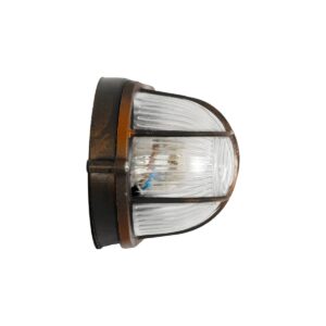 GLOBOSTAR® BOATLIGHT 61622 Vintage Φωτιστικό Καραβοχελώνα Τοίχου – Απλίκα με Ντουί 1 x E27 AC 220-240V Αδιάβροχο IP65 – Χάλκινο Παλαιωμένο Εφέ Σκουριάς Ματ – Μ21 x Π10.4 x Υ9cm