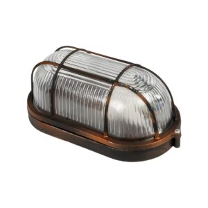 GLOBOSTAR® BOATLIGHT 61622 Vintage Φωτιστικό Καραβοχελώνα Τοίχου – Απλίκα με Ντουί 1 x E27 AC 220-240V Αδιάβροχο IP65 – Χάλκινο Παλαιωμένο Εφέ Σκουριάς Ματ – Μ21 x Π10.4 x Υ9cm