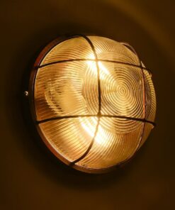 GLOBOSTAR® BOATLIGHT 61624 Vintage Φωτιστικό Καραβοχελώνα Τοίχου & Οροφής με Ντουί 2 x E27 AC 220-240V Αδιάβροχο IP65 – Χάλκινο Παλαιωμένο Εφέ Σκουριάς Ματ – Μ24 x Π24 x Υ11cm