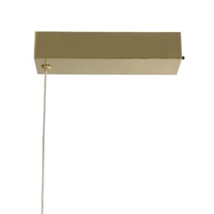 kelvo® GLOW 61662 Μοντέρνο Κρεμαστό Φωτιστικό Οροφής LED 34W 3400lm 360° AC 220-240V IP20 Ρυθμιζόμενο Λευκό CCT με Χειριστήριο από 2700K έως 6000K Dimmable – Lumileds SMD Chip – Χρυσό Πλατίνα & Λευκό Νήμα – Μ120 x Π35 x Υ50cm – 3 Χρόνια Εγγύηση