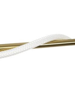 kelvo® GLOW 61662 Μοντέρνο Κρεμαστό Φωτιστικό Οροφής LED 34W 3400lm 360° AC 220-240V IP20 Ρυθμιζόμενο Λευκό CCT με Χειριστήριο από 2700K έως 6000K Dimmable – Lumileds SMD Chip – Χρυσό Πλατίνα & Λευκό Νήμα – Μ120 x Π35 x Υ50cm – 3 Χρόνια Εγγύηση