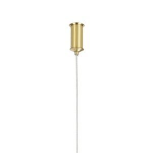 kelvo® GLOW 61663 Μοντέρνο Κρεμαστό Φωτιστικό Οροφής LED 45W 4500lm 360° AC 220-240V IP20 Ρυθμιζόμενο Λευκό CCT με Χειριστήριο από 2700K έως 6000K Dimmable – Lumileds SMD Chip – Χρυσό Πλατίνα & Λευκό Νήμα – Μ150 x Π35 x Υ50cm – 3 Χρόνια Εγγύηση