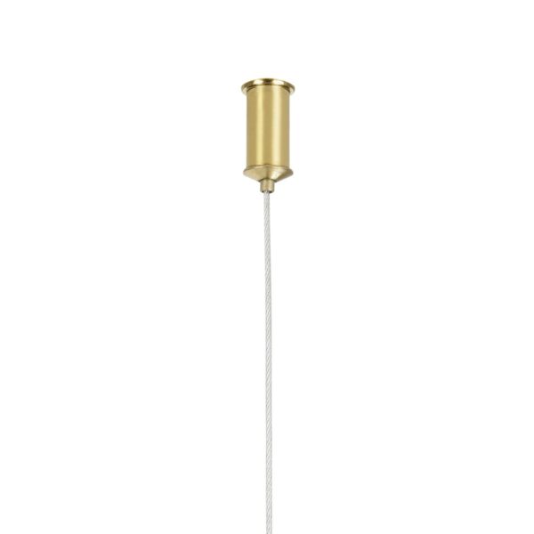 kelvo® GLOW 61663 Μοντέρνο Κρεμαστό Φωτιστικό Οροφής LED 45W 4500lm 360° AC 220-240V IP20 Ρυθμιζόμενο Λευκό CCT με Χειριστήριο από 2700K έως 6000K Dimmable – Lumileds SMD Chip – Χρυσό Πλατίνα & Λευκό Νήμα – Μ150 x Π35 x Υ50cm – 3 Χρόνια Εγγύηση
