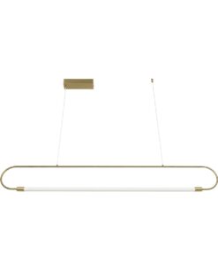 kelvo® GLOW 61664 Μοντέρνο Κρεμαστό Φωτιστικό Οροφής LED 15W 1500lm 360° AC 220-240V IP20 Ρυθμιζόμενο Λευκό CCT με Χειριστήριο από 2700K έως 6000K Dimmable – Lumileds SMD Chip – Χρυσό Πλατίνα & Λευκό Νήμα – Μ120 x Π3 x Υ25cm – 3 Χρόνια Εγγύηση