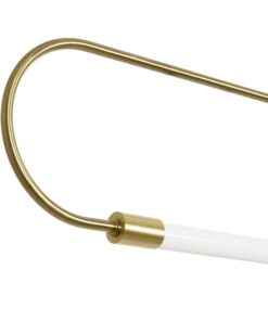 kelvo® GLOW 61664 Μοντέρνο Κρεμαστό Φωτιστικό Οροφής LED 15W 1500lm 360° AC 220-240V IP20 Ρυθμιζόμενο Λευκό CCT με Χειριστήριο από 2700K έως 6000K Dimmable – Lumileds SMD Chip – Χρυσό Πλατίνα & Λευκό Νήμα – Μ120 x Π3 x Υ25cm – 3 Χρόνια Εγγύηση