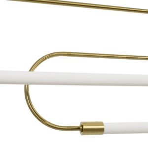 kelvo® GLOW 61665 Μοντέρνο Κρεμαστό Φωτιστικό Οροφής LED 28W 2800lm 360° AC 220-240V IP20 Ρυθμιζόμενο Λευκό CCT με Χειριστήριο από 2700K έως 6000K Dimmable – Lumileds SMD Chip – Χρυσό Πλατίνα & Λευκό Νήμα – Μ160 x Π3 x Υ25cm – 3 Χρόνια Εγγύηση