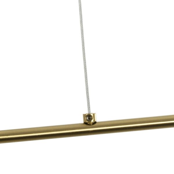 kelvo® GLOW 61665 Μοντέρνο Κρεμαστό Φωτιστικό Οροφής LED 28W 2800lm 360° AC 220-240V IP20 Ρυθμιζόμενο Λευκό CCT με Χειριστήριο από 2700K έως 6000K Dimmable – Lumileds SMD Chip – Χρυσό Πλατίνα & Λευκό Νήμα – Μ160 x Π3 x Υ25cm – 3 Χρόνια Εγγύηση