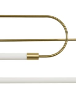 kelvo® GLOW 61665 Μοντέρνο Κρεμαστό Φωτιστικό Οροφής LED 28W 2800lm 360° AC 220-240V IP20 Ρυθμιζόμενο Λευκό CCT με Χειριστήριο από 2700K έως 6000K Dimmable – Lumileds SMD Chip – Χρυσό Πλατίνα & Λευκό Νήμα – Μ160 x Π3 x Υ25cm – 3 Χρόνια Εγγύηση