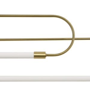 kelvo® GLOW 61665 Μοντέρνο Κρεμαστό Φωτιστικό Οροφής LED 28W 2800lm 360° AC 220-240V IP20 Ρυθμιζόμενο Λευκό CCT με Χειριστήριο από 2700K έως 6000K Dimmable – Lumileds SMD Chip – Χρυσό Πλατίνα & Λευκό Νήμα – Μ160 x Π3 x Υ25cm – 3 Χρόνια Εγγύηση