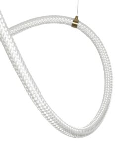 kelvo® GLOW 61668 Μοντέρνο Κρεμαστό Φωτιστικό Οροφής LED 65W 6500lm 360° AC 220-240V IP20 Ρυθμιζόμενο Λευκό CCT με Χειριστήριο από 2700K έως 6000K Dimmable – Lumileds SMD Chip – Χρυσό Πλατίνα & Λευκό Νήμα – Μ150 x Π150 x Υ80cm – 3 Χρόνια Εγγύηση