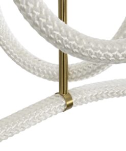 kelvo® GLOW 61670 Μοντέρνο Φωτιστικό Οροφής LED 40W 4000lm 360° AC 220-240V IP20 Ρυθμιζόμενο Λευκό CCT με Χειριστήριο από 2700K έως 6000K Dimmable – Lumileds SMD Chip – Χρυσό Πλατίνα & Λευκό Νήμα – Μ50 x Π50 x Υ70cm – 3 Χρόνια Εγγύηση