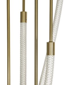 kelvo® GLOW 61671 Μοντέρνο Φωτιστικό Οροφής LED 85W 8500lm 360° AC 220-240V IP20 Ρυθμιζόμενο Λευκό CCT με Χειριστήριο από 2700K έως 6000K Dimmable – Lumileds SMD Chip – Χρυσό Πλατίνα & Λευκό Νήμα – Μ100 x Π100 x Υ140cm – 3 Χρόνια Εγγύηση