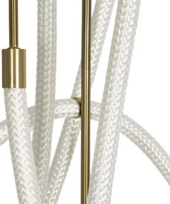 kelvo® GLOW 61671 Μοντέρνο Φωτιστικό Οροφής LED 85W 8500lm 360° AC 220-240V IP20 Ρυθμιζόμενο Λευκό CCT με Χειριστήριο από 2700K έως 6000K Dimmable – Lumileds SMD Chip – Χρυσό Πλατίνα & Λευκό Νήμα – Μ100 x Π100 x Υ140cm – 3 Χρόνια Εγγύηση