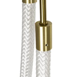 kelvo® GLOW 61672 Μοντέρνο Κρεμαστό Φωτιστικό Οροφής LED 42W 4200lm 360° AC 220-240V IP20 Ρυθμιζόμενο Λευκό CCT με Χειριστήριο από 2700K έως 6000K Dimmable – Lumileds SMD Chip – Χρυσό Πλατίνα & Λευκό Νήμα – Μ50 x Π50 x Υ70cm – 3 Χρόνια Εγγύηση