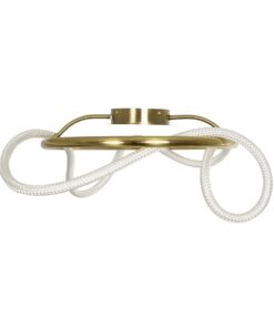 kelvo® GLOW 61673 Μοντέρνο Φωτιστικό Οροφής LED 34W 3400lm 360° AC 220-240V IP20 Ρυθμιζόμενο Λευκό CCT με Χειριστήριο από 2700K έως 6000K Dimmable – Lumileds SMD Chip – Χρυσό Πλατίνα & Λευκό Νήμα – Μ60 x Π60 x Υ30cm – 3 Χρόνια Εγγύηση