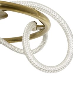 kelvo® GLOW 61673 Μοντέρνο Φωτιστικό Οροφής LED 34W 3400lm 360° AC 220-240V IP20 Ρυθμιζόμενο Λευκό CCT με Χειριστήριο από 2700K έως 6000K Dimmable – Lumileds SMD Chip – Χρυσό Πλατίνα & Λευκό Νήμα – Μ60 x Π60 x Υ30cm – 3 Χρόνια Εγγύηση