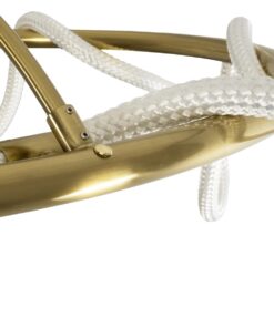 kelvo® GLOW 61674 Μοντέρνο Φωτιστικό Οροφής LED 65W 6500lm 360° AC 220-240V IP20 Ρυθμιζόμενο Λευκό CCT με Χειριστήριο από 2700K έως 6000K Dimmable – Lumileds SMD Chip – Χρυσό Πλατίνα & Λευκό Νήμα – Μ100 x Π100 x Υ30cm – 3 Χρόνια Εγγύηση