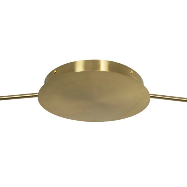 kelvo® GLOW 61675 Μοντέρνο Φωτιστικό Οροφής LED 89W 8900lm 360° AC 220-240V IP20 Ρυθμιζόμενο Λευκό CCT με Χειριστήριο από 2700K έως 6000K Dimmable – Lumileds SMD Chip – Χρυσό Πλατίνα & Λευκό Νήμα – Μ150 x Π150 x Υ30cm – 3 Χρόνια Εγγύηση