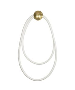 kelvo® GLOW 61676 Μοντέρνο Φωτιστικό Τοίχου – Απλίκα LED 45W 4500lm 360° AC 220-240V IP20 Ρυθμιζόμενο Λευκό CCT με Χειριστήριο από 2700K έως 6000K Dimmable – Lumileds SMD Chip – Χρυσό Πλατίνα & Λευκό Νήμα – Μ30 x Π15 x Υ110cm – 3 Χρόνια Εγγύηση