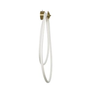 kelvo® GLOW 61676 Μοντέρνο Φωτιστικό Τοίχου – Απλίκα LED 45W 4500lm 360° AC 220-240V IP20 Ρυθμιζόμενο Λευκό CCT με Χειριστήριο από 2700K έως 6000K Dimmable – Lumileds SMD Chip – Χρυσό Πλατίνα & Λευκό Νήμα – Μ30 x Π15 x Υ110cm – 3 Χρόνια Εγγύηση