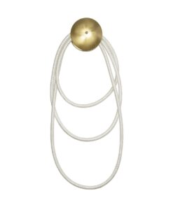 kelvo® GLOW 61677 Μοντέρνο Φωτιστικό Τοίχου – Απλίκα LED 60W 6000lm 360° AC 220-240V IP20 Ρυθμιζόμενο Λευκό CCT με Χειριστήριο από 2700K έως 6000K Dimmable – Lumileds SMD Chip – Χρυσό Πλατίνα & Λευκό Νήμα – Μ40 x Π15 x Υ110cm – 3 Χρόνια Εγγύηση