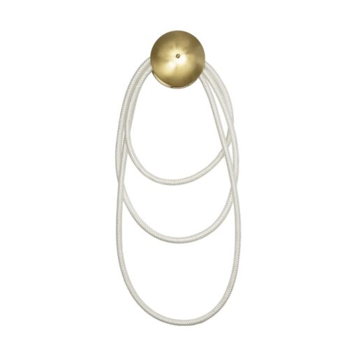 kelvo® GLOW 61677 Μοντέρνο Φωτιστικό Τοίχου – Απλίκα LED 60W 6000lm 360° AC 220-240V IP20 Ρυθμιζόμενο Λευκό CCT με Χειριστήριο από 2700K έως 6000K Dimmable – Lumileds SMD Chip – Χρυσό Πλατίνα & Λευκό Νήμα – Μ40 x Π15 x Υ110cm – 3 Χρόνια Εγγύηση