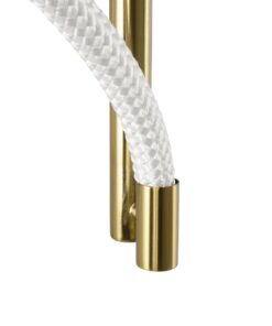 kelvo® GLOW 61682 Μοντέρνο Φωτιστικό Τοίχου – Απλίκα LED 24W 2400lm 360° AC 220-240V IP20 Ρυθμιζόμενο Λευκό CCT με On/Off 2700K/4500K/6000K – Lumileds SMD Chip – Χρυσό Πλατίνα & Λευκό Νήμα – Μ30 x Π15 x Υ70cm – 3 Χρόνια Εγγύηση