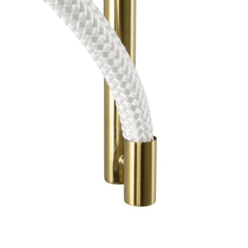 kelvo® GLOW 61682 Μοντέρνο Φωτιστικό Τοίχου – Απλίκα LED 24W 2400lm 360° AC 220-240V IP20 Ρυθμιζόμενο Λευκό CCT με On/Off 2700K/4500K/6000K – Lumileds SMD Chip – Χρυσό Πλατίνα & Λευκό Νήμα – Μ30 x Π15 x Υ70cm – 3 Χρόνια Εγγύηση