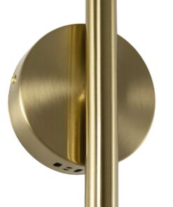 kelvo® GLOW 61682 Μοντέρνο Φωτιστικό Τοίχου – Απλίκα LED 24W 2400lm 360° AC 220-240V IP20 Ρυθμιζόμενο Λευκό CCT με On/Off 2700K/4500K/6000K – Lumileds SMD Chip – Χρυσό Πλατίνα & Λευκό Νήμα – Μ30 x Π15 x Υ70cm – 3 Χρόνια Εγγύηση