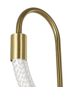 kelvo® GLOW 61683 Μοντέρνο Φωτιστικό Τοίχου – Απλίκα LED 18W 1800lm 360° AC 220-240V IP20 Ρυθμιζόμενο Λευκό CCT με On/Off 2700K/4500K/6000K – Lumileds SMD Chip – Χρυσό Πλατίνα & Λευκό Νήμα – Μ30 x Π15 x Υ70cm – 3 Χρόνια Εγγύηση