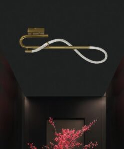 kelvo® GLOW 61684 Μοντέρνο Φωτιστικό Οροφής LED 18W 1800lm 360° AC 220-240V IP20 Ρυθμιζόμενο Λευκό CCT με On/Off 2700K/4500K/6000K – Lumileds SMD Chip – Χρυσό Πλατίνα & Λευκό Νήμα – Μ65 x Π30 x Υ30cm – 3 Χρόνια Εγγύηση