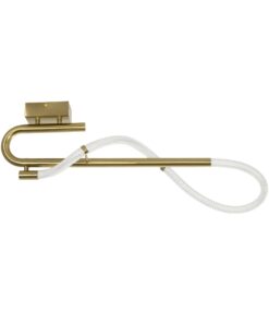 kelvo® GLOW 61684 Μοντέρνο Φωτιστικό Οροφής LED 18W 1800lm 360° AC 220-240V IP20 Ρυθμιζόμενο Λευκό CCT με On/Off 2700K/4500K/6000K – Lumileds SMD Chip – Χρυσό Πλατίνα & Λευκό Νήμα – Μ65 x Π30 x Υ30cm – 3 Χρόνια Εγγύηση