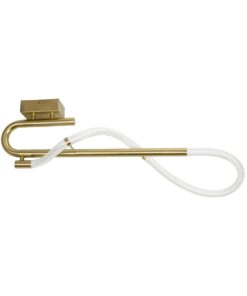 kelvo® GLOW 61684 Μοντέρνο Φωτιστικό Οροφής LED 18W 1800lm 360° AC 220-240V IP20 Ρυθμιζόμενο Λευκό CCT με On/Off 2700K/4500K/6000K – Lumileds SMD Chip – Χρυσό Πλατίνα & Λευκό Νήμα – Μ65 x Π30 x Υ30cm – 3 Χρόνια Εγγύηση