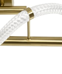 kelvo® GLOW 61684 Μοντέρνο Φωτιστικό Οροφής LED 18W 1800lm 360° AC 220-240V IP20 Ρυθμιζόμενο Λευκό CCT με On/Off 2700K/4500K/6000K – Lumileds SMD Chip – Χρυσό Πλατίνα & Λευκό Νήμα – Μ65 x Π30 x Υ30cm – 3 Χρόνια Εγγύηση