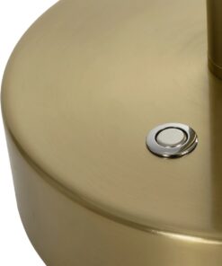 kelvo® GLOW 61685 Μοντέρνο Επιτραπέζιο Φωτιστικό Πορτατίφ LED 18W 1800lm 360° AC 220-240V IP20 Ρυθμιζόμενο Λευκό CCT με Αφή 2700K/4500K/6000K Dimmable – Lumileds SMD Chip – Χρυσό Πλατίνα & Λευκό Νήμα – Μ30 x Π30 x Υ60cm – 3 Χρόνια Εγγύηση