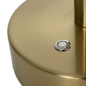 kelvo® GLOW 61685 Μοντέρνο Επιτραπέζιο Φωτιστικό Πορτατίφ LED 18W 1800lm 360° AC 220-240V IP20 Ρυθμιζόμενο Λευκό CCT με Αφή 2700K/4500K/6000K Dimmable – Lumileds SMD Chip – Χρυσό Πλατίνα & Λευκό Νήμα – Μ30 x Π30 x Υ60cm – 3 Χρόνια Εγγύηση