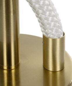 kelvo® GLOW 61685 Μοντέρνο Επιτραπέζιο Φωτιστικό Πορτατίφ LED 18W 1800lm 360° AC 220-240V IP20 Ρυθμιζόμενο Λευκό CCT με Αφή 2700K/4500K/6000K Dimmable – Lumileds SMD Chip – Χρυσό Πλατίνα & Λευκό Νήμα – Μ30 x Π30 x Υ60cm – 3 Χρόνια Εγγύηση