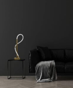 kelvo® GLOW 61685 Μοντέρνο Επιτραπέζιο Φωτιστικό Πορτατίφ LED 18W 1800lm 360° AC 220-240V IP20 Ρυθμιζόμενο Λευκό CCT με Αφή 2700K/4500K/6000K Dimmable – Lumileds SMD Chip – Χρυσό Πλατίνα & Λευκό Νήμα – Μ30 x Π30 x Υ60cm – 3 Χρόνια Εγγύηση