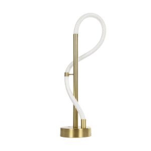 kelvo® GLOW 61685 Μοντέρνο Επιτραπέζιο Φωτιστικό Πορτατίφ LED 18W 1800lm 360° AC 220-240V IP20 Ρυθμιζόμενο Λευκό CCT με Αφή 2700K/4500K/6000K Dimmable – Lumileds SMD Chip – Χρυσό Πλατίνα & Λευκό Νήμα – Μ30 x Π30 x Υ60cm – 3 Χρόνια Εγγύηση