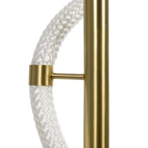 kelvo® GLOW 61685 Μοντέρνο Επιτραπέζιο Φωτιστικό Πορτατίφ LED 18W 1800lm 360° AC 220-240V IP20 Ρυθμιζόμενο Λευκό CCT με Αφή 2700K/4500K/6000K Dimmable – Lumileds SMD Chip – Χρυσό Πλατίνα & Λευκό Νήμα – Μ30 x Π30 x Υ60cm – 3 Χρόνια Εγγύηση