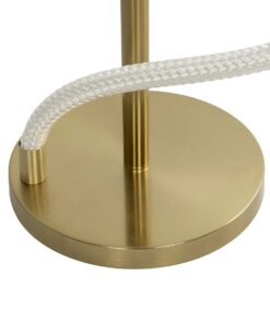 kelvo® GLOW 61686 Μοντέρνο Επιδαπέδιο Φωτιστικό LED 30W 3000lm 360° AC 220-240V IP20 Ρυθμιζόμενο Λευκό CCT με Αφή 2700K/4500K/6000K Dimmable – Lumileds SMD Chip – Χρυσό Πλατίνα & Λευκό Νήμα – Μ45 x Π45 x Υ160cm – 3 Χρόνια Εγγύηση