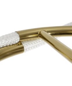 kelvo® GLOW 61687 Μοντέρνο Επιδαπέδιο Φωτιστικό LED 30W 3000lm 360° AC 220-240V IP20 Ρυθμιζόμενο Λευκό CCT με Αφή 2700K/4500K/6000K Dimmable – Lumileds SMD Chip – Χρυσό Πλατίνα & Λευκό Νήμα – Μ45 x Π45 x Υ160cm – 3 Χρόνια Εγγύηση