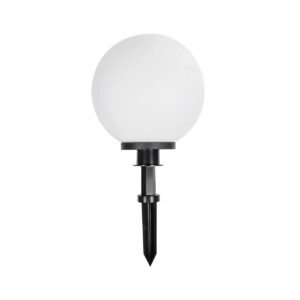 GLOBOSTAR® AGROS 61708 Φωτιστικό Κήπου / Καρφωτό με Ντουί 1 x E27 AC 220-240V Αδιάβροχο IP65 – Λευκό & Μάυρο – Μ30 x Π30 x Υ64cm